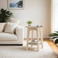 thumbnail image 6 of LEDREM Compact Two-Tier Round Accent Table, Tapered-Leg Side Table with Curved Accents, Holds 198lb, Quick Assembly, Space-Saving Small Sofa Table, 6 of 6