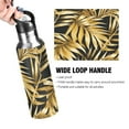 thumbnail image 2 of ALAZA Golden Palm Leaves Water Bottle Insulated Flask Stainless Steel Straw Lid 20 oz, 2 of 6