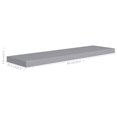 thumbnail image 4 of vidaXL Floating Wall Shelf Grey 90x23.5x3.8 cm MDF, 4 of 4