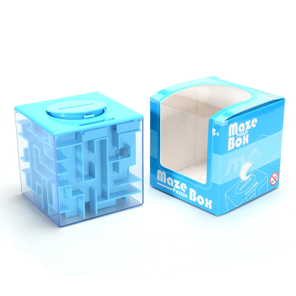 Novelty Maze safe Money Bank Puzzle Box White Piggybank Game Saving 