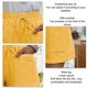 thumbnail image 5 of Pantalones cortos con cordón de mujer Cintura alta Casual Pierna ancha suelta Lace Up Shorts con bolsillos para verano amarillo S, 5 of 6
