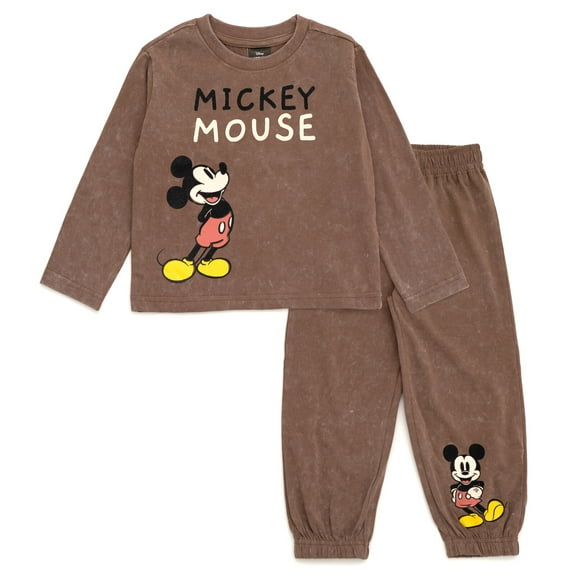 Disney Mickey Mouse T-Shirt and Jogger and Pants Outfit Set Toddler to Big Kid