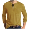 thumbnail image 1 of Stylish Men's Button-Up Long Sleeve T-Shirt for Autumn Casual Wear Comfortable Base Layer for Everyday Use Fashionable Rounded Neck Tee, 1 of 7