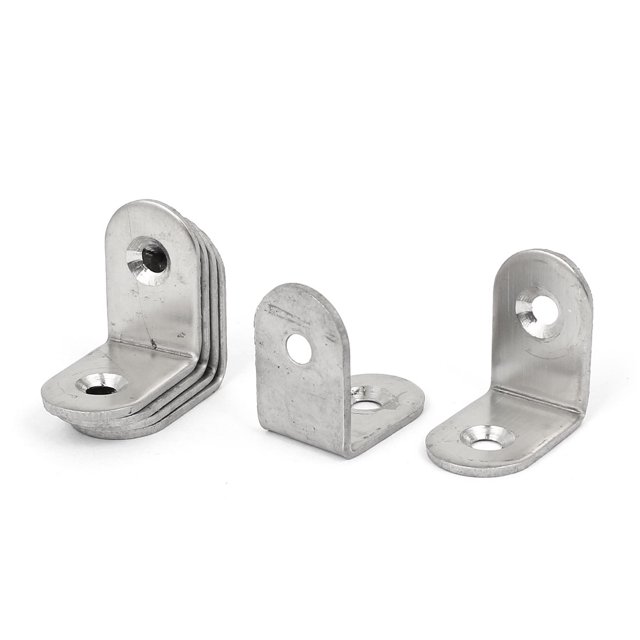 Unique Bargains 20mmx20mm Acier Inoxydable 2 Trous Angle Droit Support Cornière de Coin 6pcs