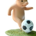 thumbnail image 6 of Fancyes Miniature Pig Figure, Miniature Pig, Garden Statue, Pig Sculpture, Pig Ornamentation, Animal Figure for Children's Room, Living Room football, 6 of 8