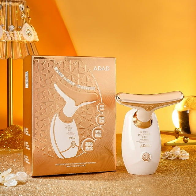 Dispositivo de Belleza E Hidratación Adad para Remodelar El Rostro | Tecnología de Vibración Inteligente | Lifting Facial | Masaje Térmico | Multifuncional | Incluye 7 Pilas