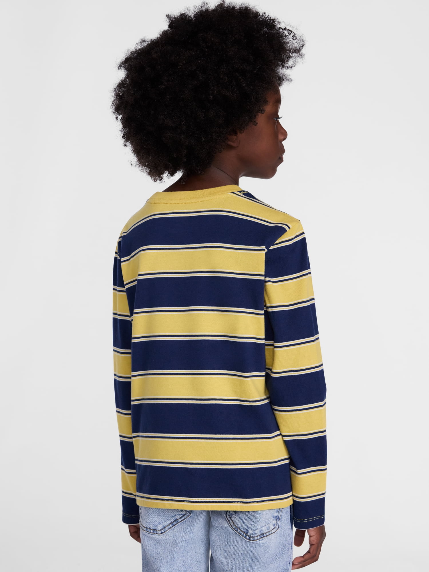 Wonder Nation Boys Striped Tee with Long Sleeves, Sizes 4-18