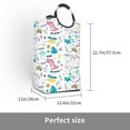 thumbnail image 3 of LNWH Colorful Doodle Animals Pattern Laundry Basket, 50L Large Capacity Foldable Laundry Hamper, 3 of 6
