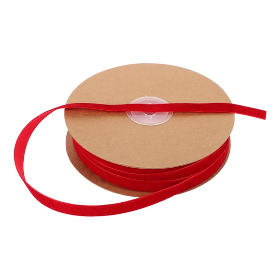 Luxshiny Soft Red Chiffon Ribbon Single Sided for DIY Bow Making and Home Decorations