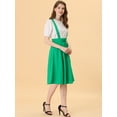 thumbnail image 3 of Vestido General de Cintura Elástica Allegra K para Mujer Verde M, 3 of 5