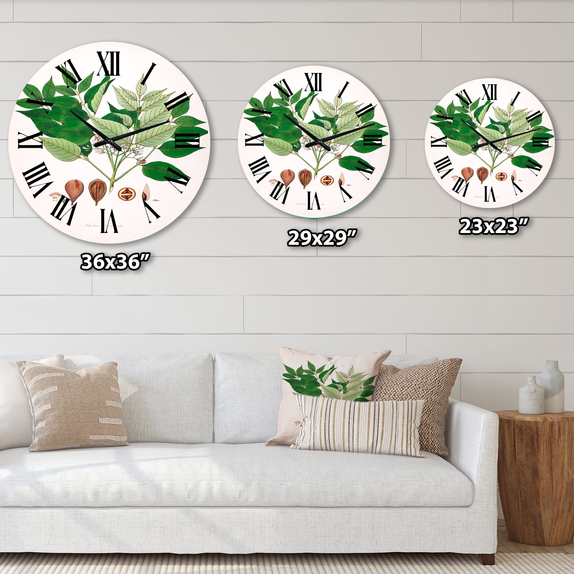 Designart 1 in Quartz Farmhouse Wall Clock