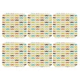thumbnail image 2 of Bingfone Vintage Colorful Mustache Leather Drinks Coasters with Set of 6,Suitable for Home Kitchen,Coffee Cup Coasters Home Gift, 2 of 9