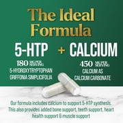 5 Hydroxytryptophan Capsules - 200mg 5 HTP Supplement Plus Calcium for Natural Brain Health & Sleep Support, Extra Strength Griffonia Simplicifolia 5-HTP Formula, 5HTP, USA Bottled - 60 Capsules