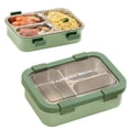 thumbnail image 2 of Stainless Steel Lunch Box, 3 Compartment Leakproof Bento Box, 720ml Divided Meal Prep Container, Metal Lunch Container with Lid, Food Container for Office, Work,Outdoor, Meal Prep Home Use, 2 of 4