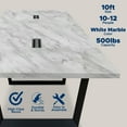 thumbnail image 6 of Sturdy Conference Table With Cable Management Grommets By Ahliss- Modern Rectangle Office Meeting Table With Wood Tabletop And Metal Frame & Legs- Easy Assembly Boardroom Table, 6 of 8
