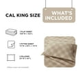 thumbnail image 6 of Regency Heights Cal King Size Cotton Flannel Sheet Set, 4-Piece Flannel Bed Sheets Cal King, 100% Cotton Bed Sheets Set with Deep Pocket, Tan Plaid, 6 of 7