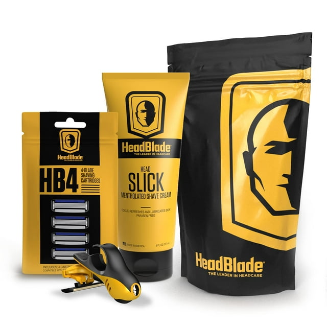 Kit de inicio para afeitarse la cabeza HeadBlade MOTO con HeadSlick 240 ml
