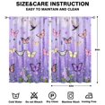 thumbnail image 2 of Purple Lavender Flower Butterflies Curtains-blackout Curtains Bedroom Decor Living Room Darkening Grommet Window Drapes 2 Panels Set 52"x 84", 2 of 2