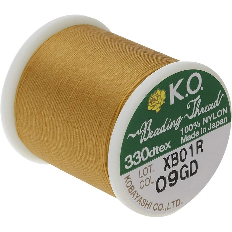 KO Nylon Beading Thread, Assorted Colors, Japanese Pre-Waxed 100% Nylon,  330TEX, Tangle Resistant Knotting Cords, 50m /55 yds Spool, Use for Seed  Bead