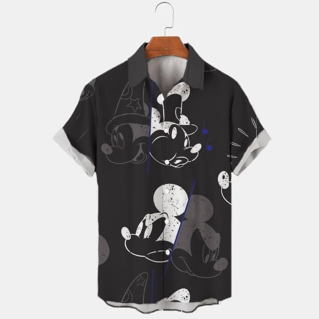New Anime Mickey Mouse Donald Duck Men's T-Shirt 3D Printing Summer Disney Casual Simple High Quality Shirt Hawaiian T-Shirt Top2XL Gao Jinjia LED