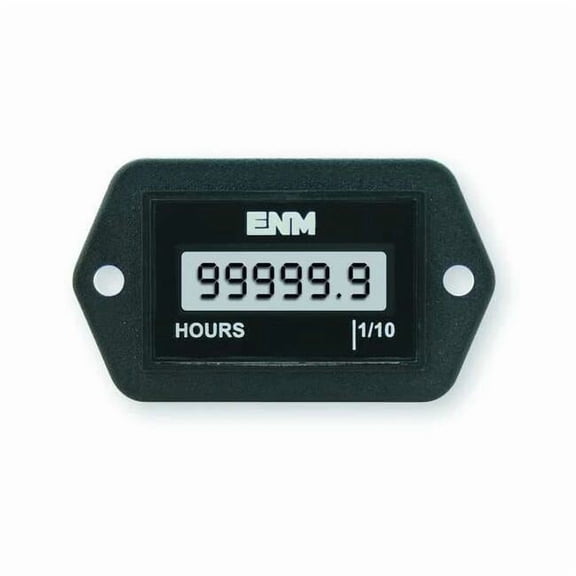 Hour Meter,LCD,2-Hole,4.5 to 28VDC T1121BB