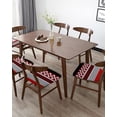 thumbnail image 2 of Dining Room Chair Seat Covers, Geometric Stripe Abstract Red Grey Black Modern Art Removable Stretch Chair Seat Cushion Slipcovers Protector for Holiday Party Festival Decoration, Set of 4, 2 of 6