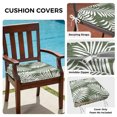 thumbnail image 3 of Outdoor Patio Cushion Covers 4 Pack Green Palm Leaf Patio Chair Cushion Covers with Ties and Zipper Waterproof Outdoor Seat Cushion Covers for Patio Furniture 24"x24", 3 of 9