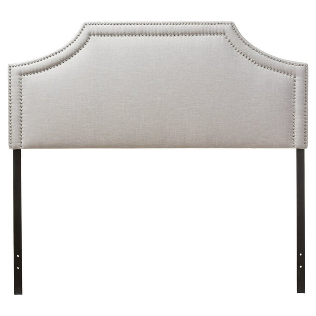 Baxton Studio Avignon Modern and Contemporary Grayish Beige Fabric Upholstered Full Size Headboard