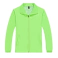 thumbnail image 2 of Hansber Mens Windproof Volunteer Jacket Lightweight Full Zip Windbreaker Workout Running Coat with Pockets Fluorescent Green 4XL, 2 of 5