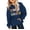 Navy, variant on Kids Girls Preppy Pullover Hoodie with Pockets Cute Letter Graphic Oversized Hooded Sweatshirts Long Sleeve Fall Tops