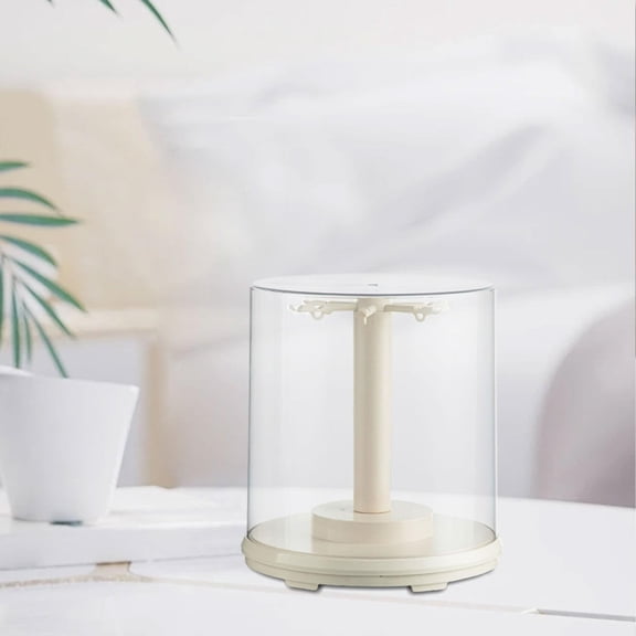 Rotating Display Case for Plush Dolls,Collectables,Compatible with 5-7" Dolls,Clear Acrylic Display Case,Display Stand for Figure,Keychain,Dolls,Mini Toys,Pendant Storage Display Box