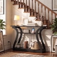 thumbnail image 6 of ZENY 3-Tier Console Table with Charging Station Black Sofa Side Table, 6 of 9