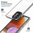 thumbnail image 4 of SaniMore for Samsung Galaxy A73 5G Case Slim Transparent [Not Yellowing Technology], Rugged PC & TPU Bumpers Built-in Detachable Lens Protector Shockproof Protective Cover, Black, 4 of 7
