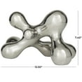 thumbnail image 3 of 13" x 7" Silver Porcelain Molecule Abstract Sculpture, by CosmoLiving by Cosmopolitan, 3 of 7