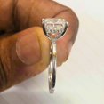 thumbnail image 4 of Princess Cut Moissanite Engagement Ring Solitaire Solid Silver Anniversary Gift Rings Moissanite Promise Ring For Women, 4 of 5
