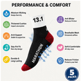 thumbnail image 3 of Running Socks for Men and Women, Athletic Crew Socks for Running, Training, Fitness and Everyday Sports, 13.1 Design, Size S, 3 of 5