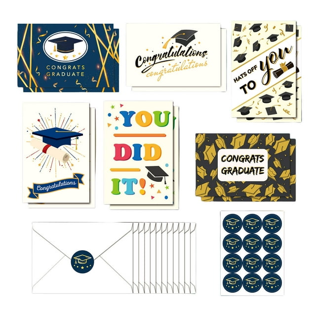LCXmlly Graduation Cards Graduation Party Supplies Glitter Graduation Printing Blanks Inside Greeting Cards