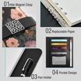 thumbnail image 4 of Leather Notebook with Pen Holder Writing Notepad Includes 100 Pages Lined Journal Mushroom and Crescent Moon, 4 of 6