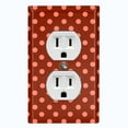 thumbnail image 1 of Metal Light Switch Wall Plate Outlet Cover (Vintage Burgundy Teal Striped Wall - Single Duplex), 1 of 2