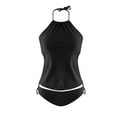 thumbnail image 5 of Afdoent Womens Bikini Sets Womens Tankini Set Women Swimsuits Monokini Bathing Suits V Neck Vintage Swimwear, 5 of 7
