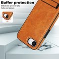 thumbnail image 3 of Case for iPhone 16e for Men Women, Compatible with Magsafe, Stylish Ultra Slim Anti-Slip PU Leather Drop Protective Luxury Lightweight Bracket Phone Cover for iPhone 16e, Khaki, 3 of 8