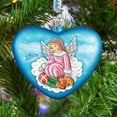 thumbnail image 3 of G.Debrekht 744-022 Holiday Splendor Glass Guardian Angel Heart 5.5 in. -Glass Ornament, 3 of 7