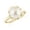 Yellow Gold, variant on Classic Solitaire South Sea Pearl Ring in White Gold Plated / 925 Sterling Sliver Women's Floral Ring for Anniversary June Birthstone Jewelry, 8MM Ring Size: 9