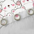 thumbnail image 4 of Castle Fairy Child Kids Teens Kawaii White Bear Black Out Curtains,Cartoon Animal Polar Bear Curtains Pack of 2 (42x63 Each),Pink White Bedroom Curtains,Ultra Soft Home Decor, 4 of 6