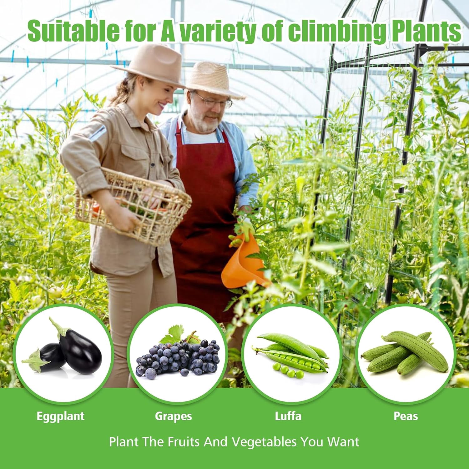 Cucumber Trellis for Raised Bed - Trellis for Climbing Plants Outdoor, Size:71 * 87 inch, Garden Trellis for Climbing Plants, Cucumber, Vegetable, Tomato, Flowers