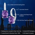 thumbnail image 2 of Gem Stone King 6.40 Ct Oval Purple Amethyst 925 Sterling Silver Earrings, 2 of 5