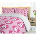 thumbnail image 5 of Ambesonne Cartoon Duvet Cover Sets, Little Bunnies Cartoon Like, 2-Queen, Pink White, 5 of 7