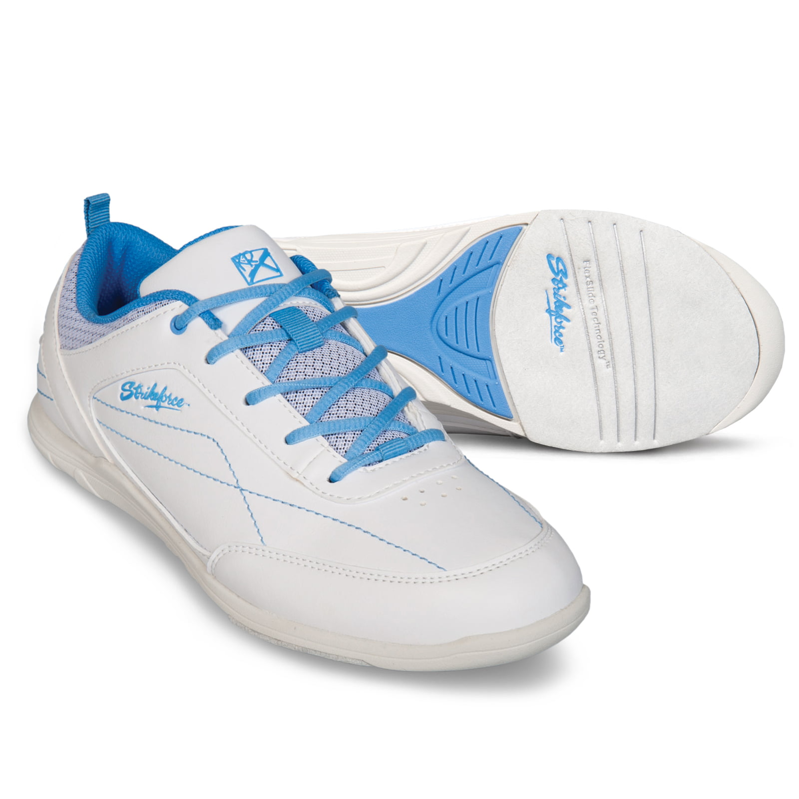 KR Strikeforce Gem White/Blue Womens Bowling Shoes Size 9.5 
