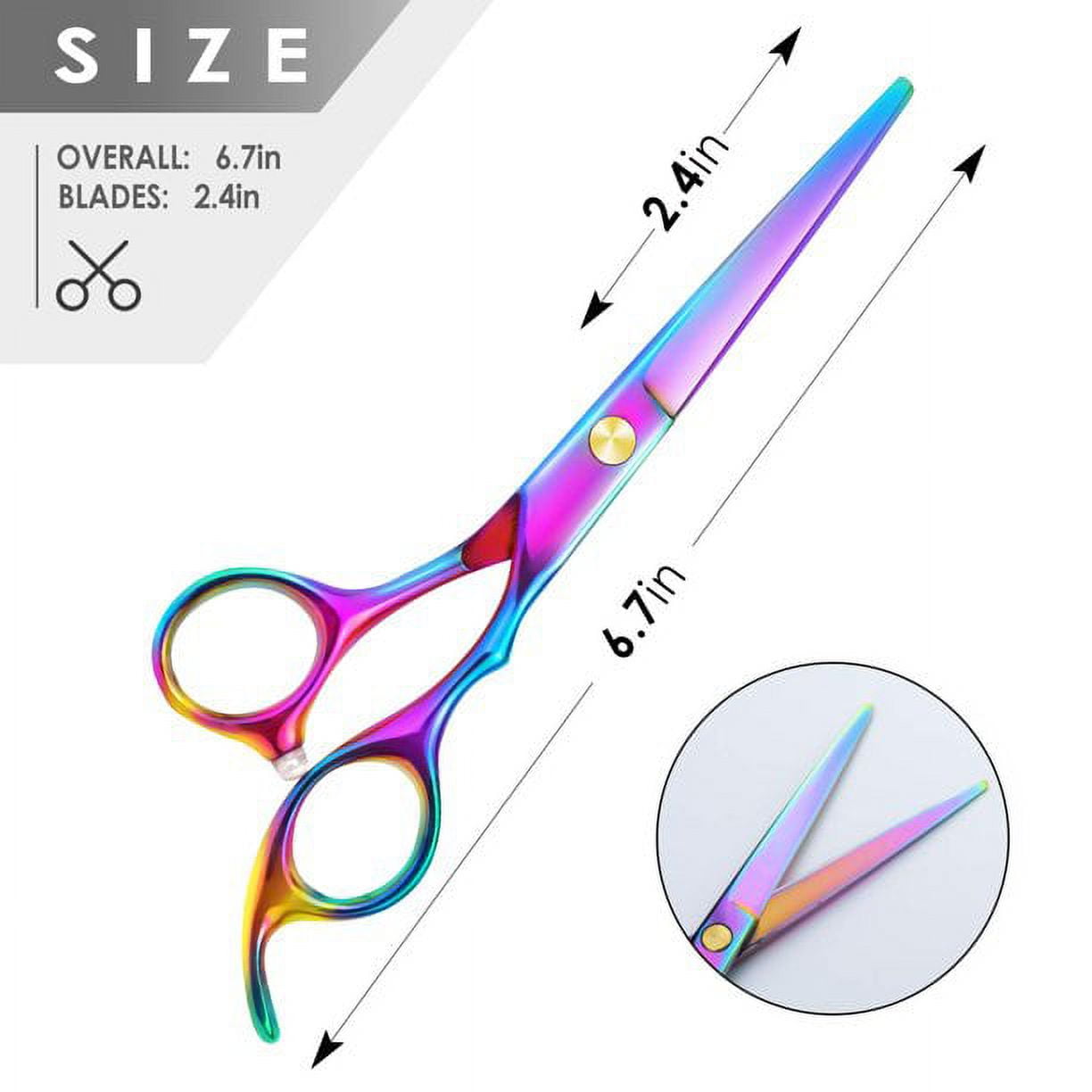 Hair Cutting Scissors/Shears, Professional Hair Shears - 6.7" Barber Haircut Scissors For Hair Cutting, Cool Coloring Hair Scissors For Men/Women
