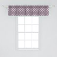 thumbnail image 2 of Ambesonne Vintage Valentine Window Valance, Fun Pattern Repetitive Hearts and Polka Dots, Curtain Valance for Kitchen Bedroom Decor with Rod Pocket, 54" X 12", Pale Eggplant Rose, 2 of 3